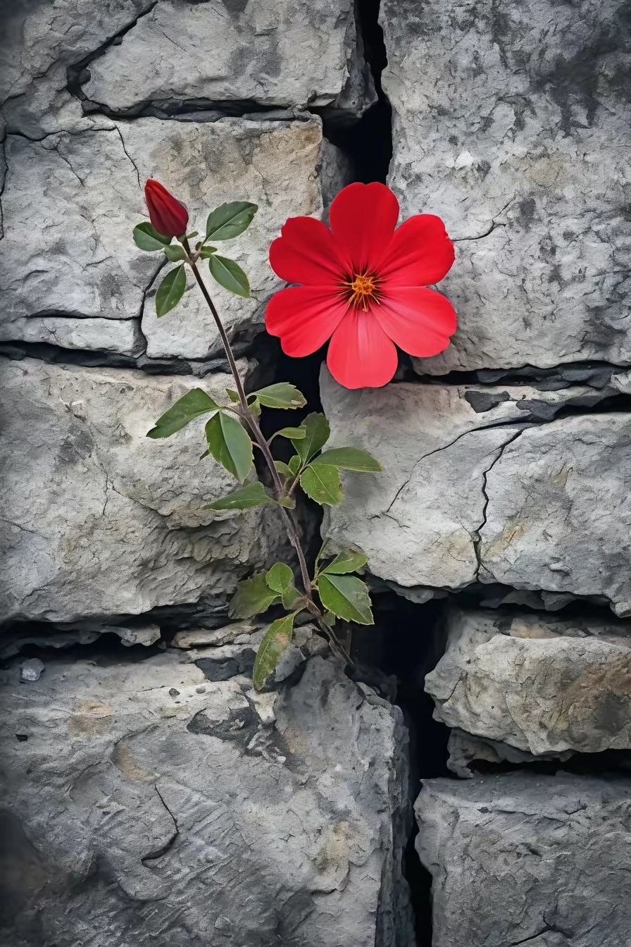 石头缝里的小花,还挺漂亮.这顽强的生命力值得人们学习