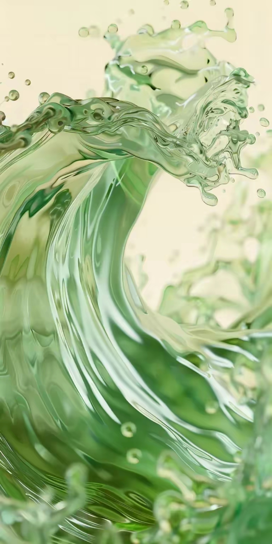 可以做壁纸屏保手机背景墙的图片!翠绿色的水波晶莹剔透养眼静心!