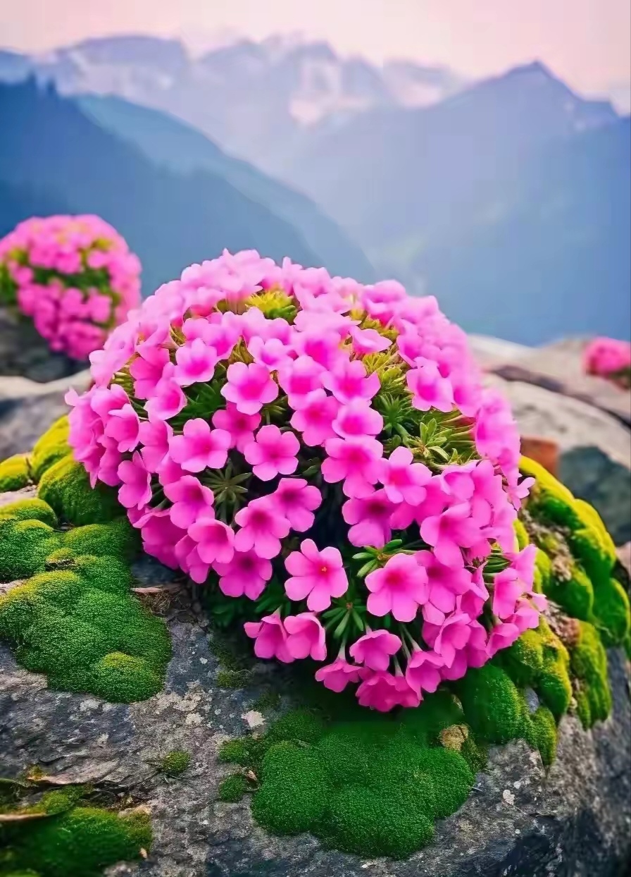 石头上的花草图片!顽强的生命力让人敬佩!