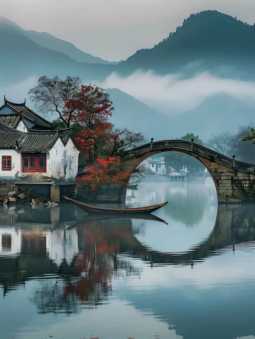 山水人家,江南美景,小桥流水人家图片!
