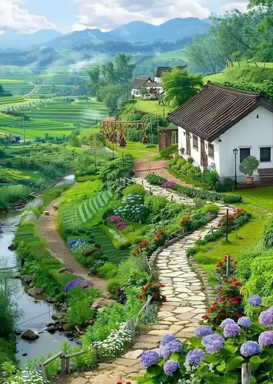 梯田花园图片!这也太漂亮啦吧!收藏吧!