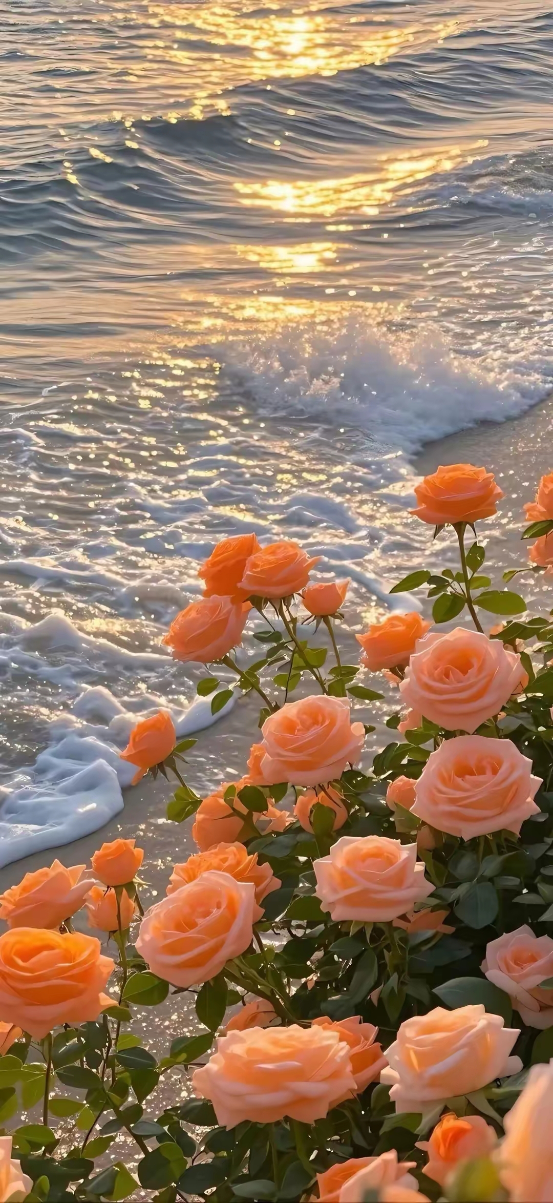 高清晰壁纸屏保背景墙的图片,玫瑰花海浪的壁纸屏保手机背景墙的精美