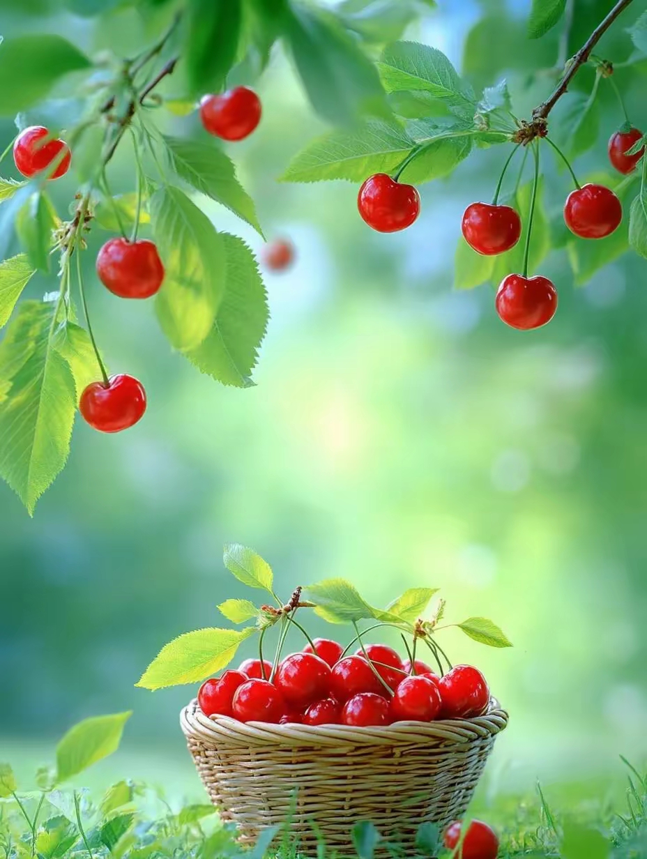 可以做壁纸屏保手机背景墙的樱桃图片!