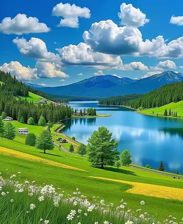 高清晰壁纸屏保手机背景墙的风景图片.这湖光山色美得让人窒息