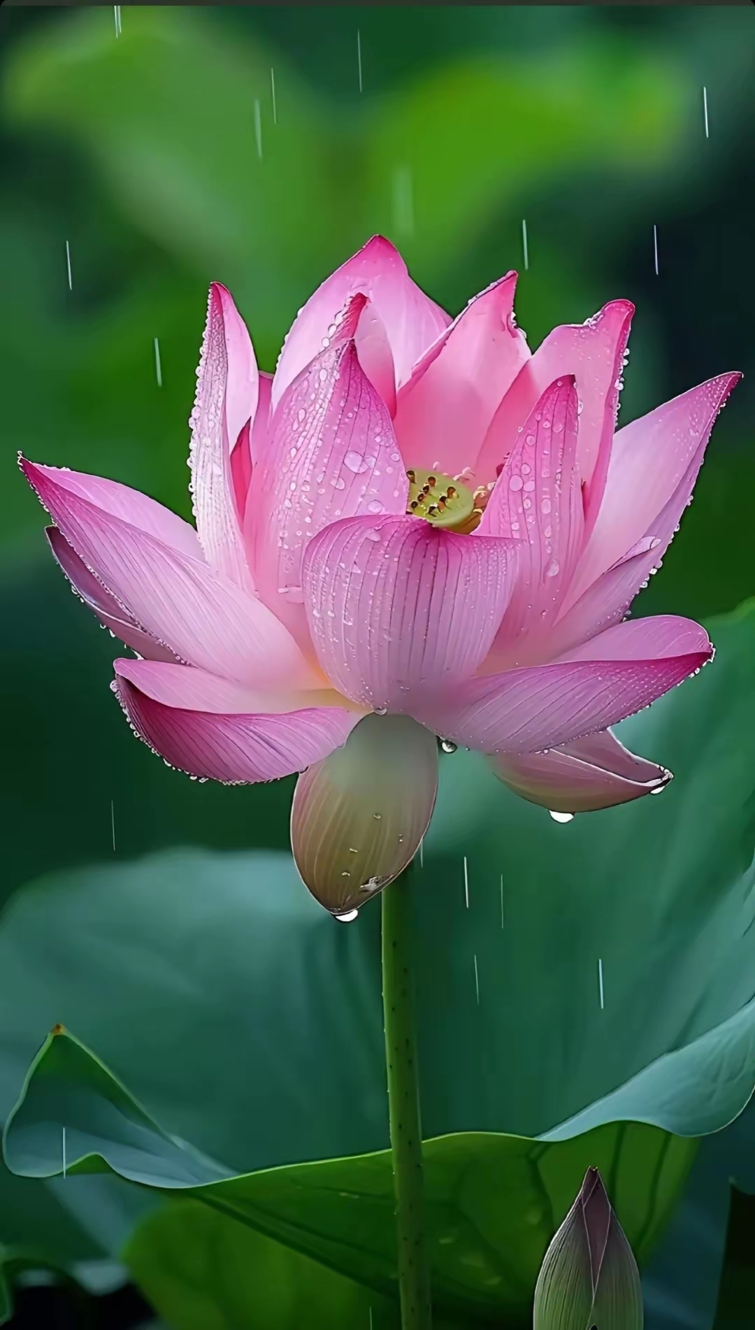 雨中荷花图片图片