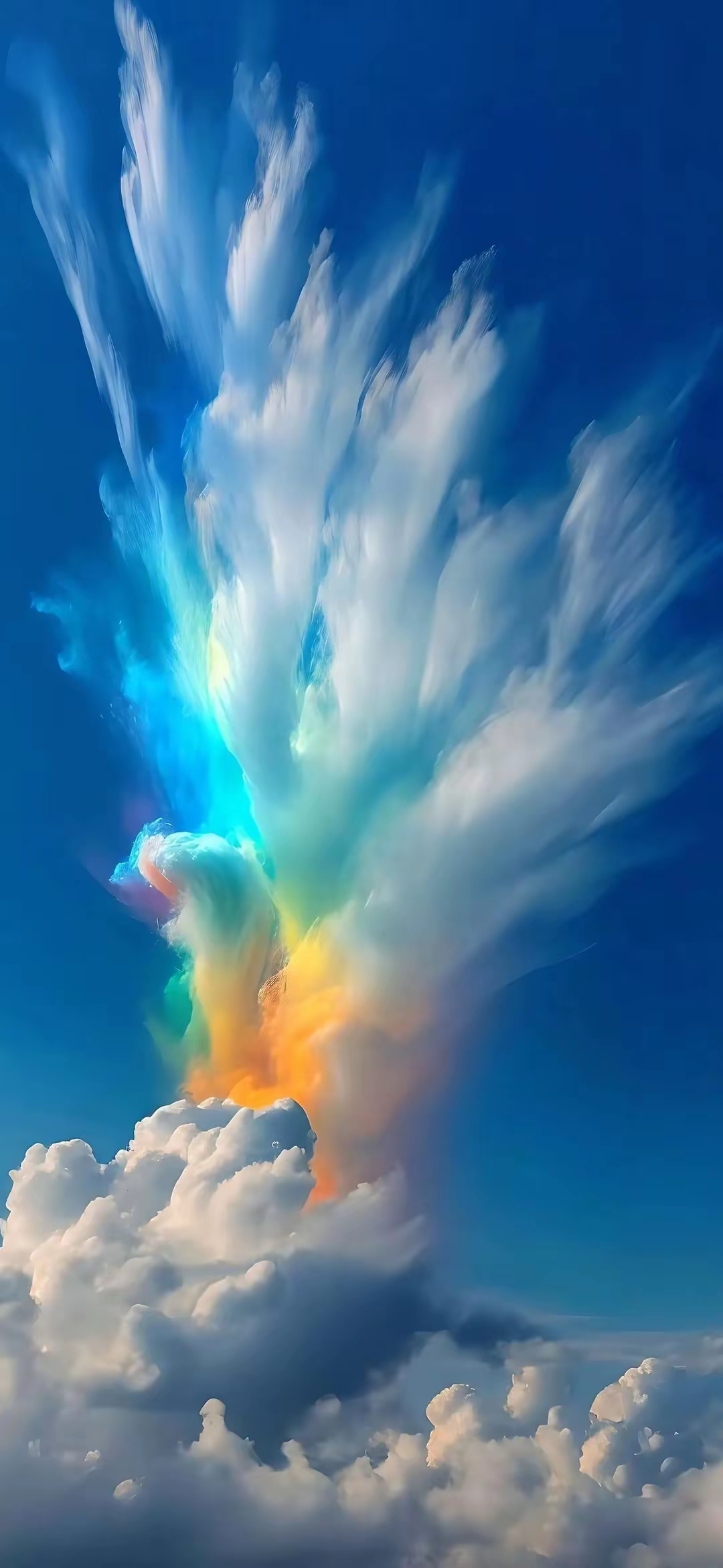 祥云彩虹图片!做壁纸屏保背景墙的图片!手机背景图!
