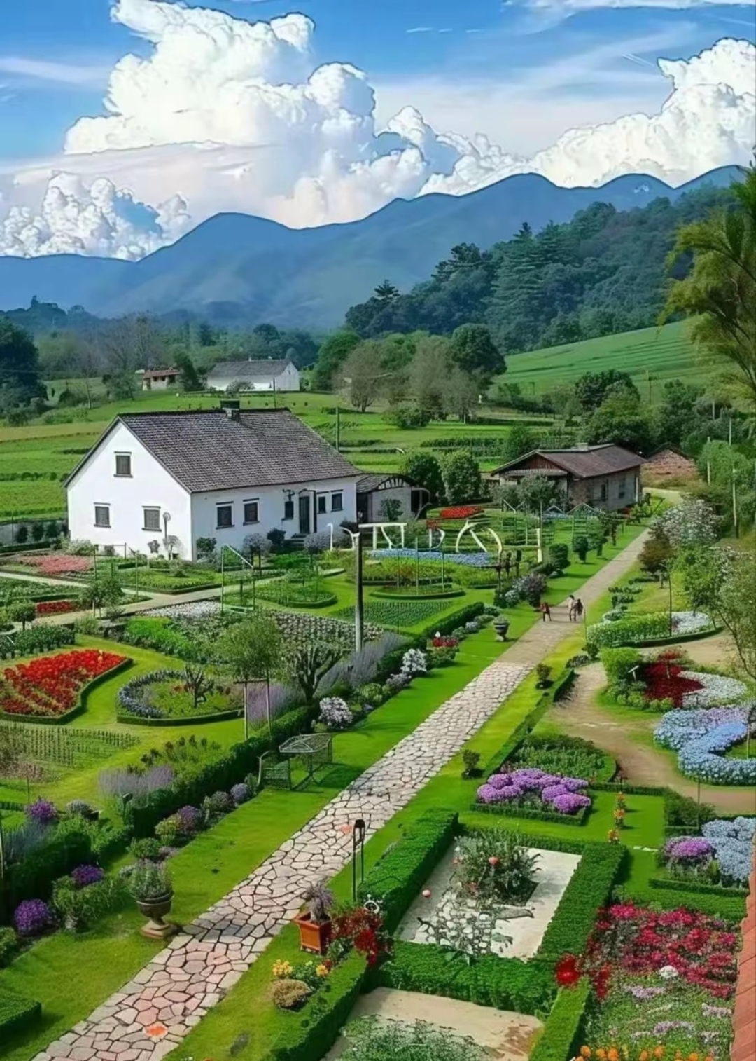 梯田花园图片!这也太漂亮啦吧!收藏吧!