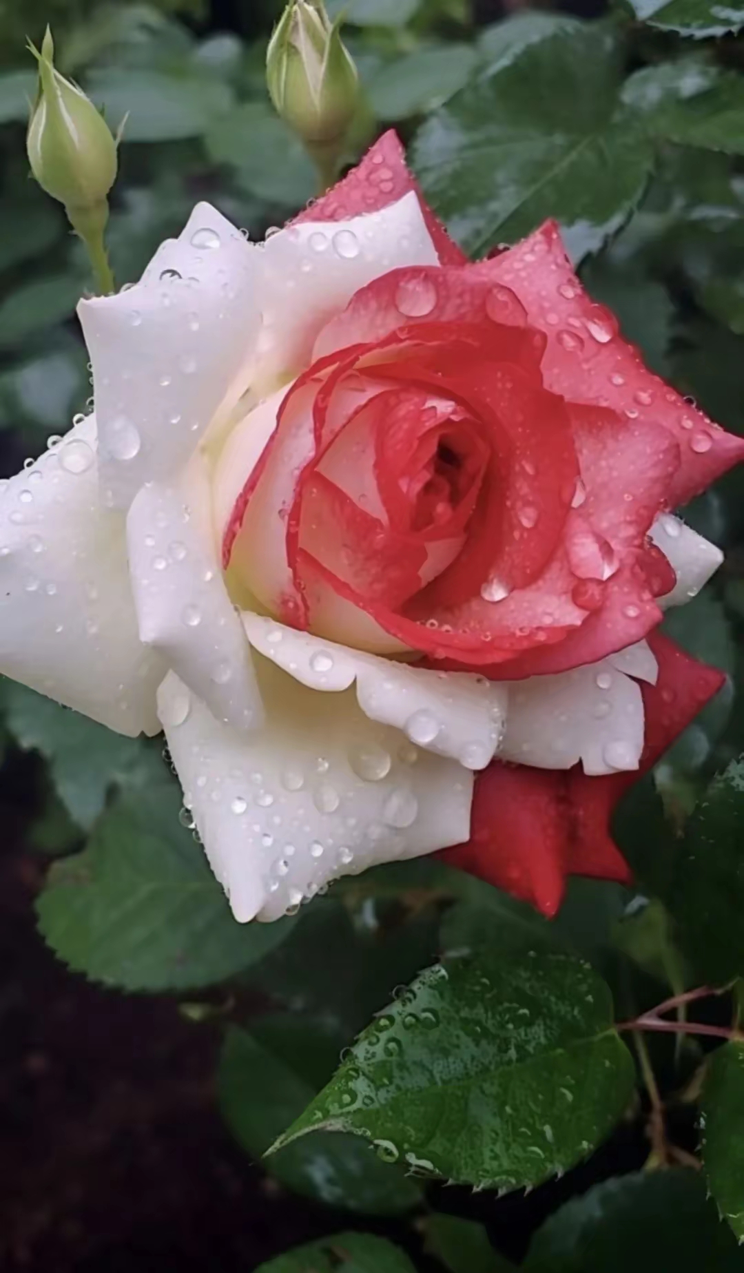 复色的月季花朵的花色鲜艳!月季花太图片漂亮啦