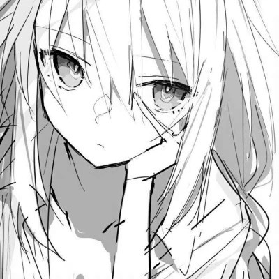 忧郁长发女,眼眸藏忧伤,黑色背景,动漫头像合集! 喜欢点个赞!