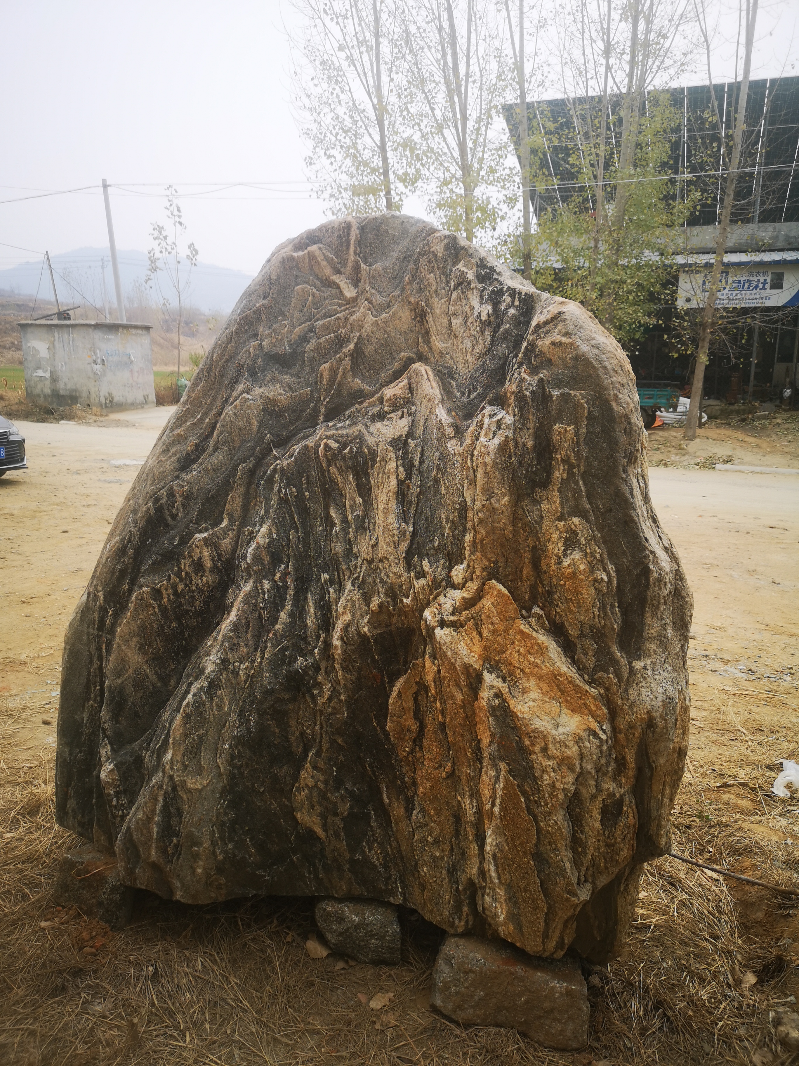 别墅庭院大厅办公景观摆件,平安石靠山石.