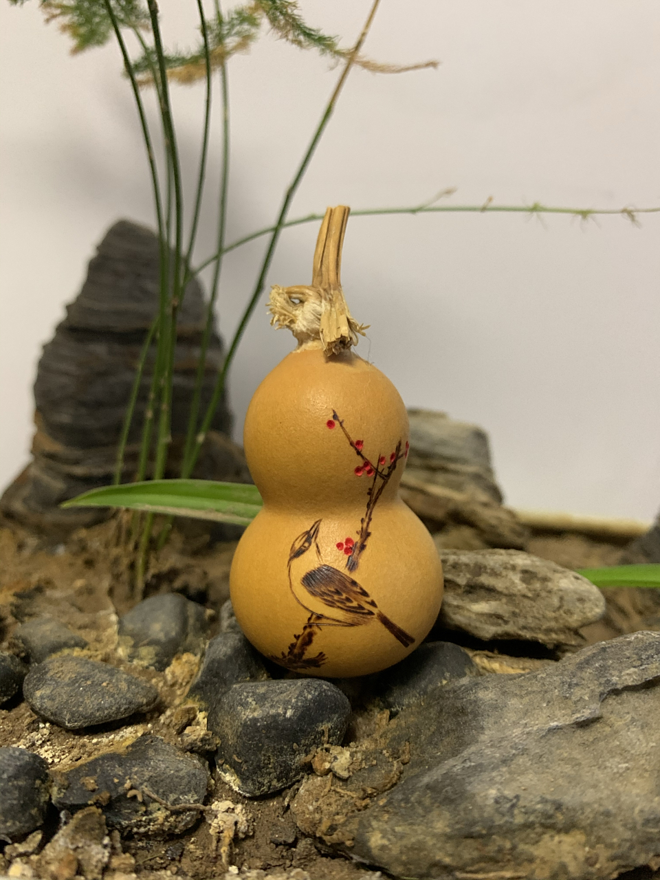 烙画葫芦喜上眉梢