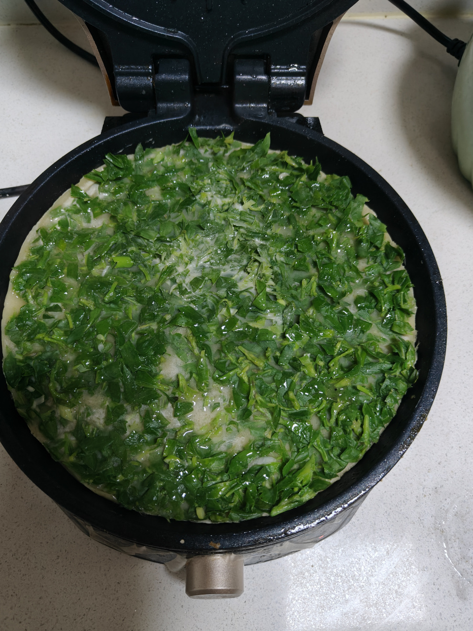 路边摘的嫩扫帚苗做煎饼,有吃过的吗?#美食