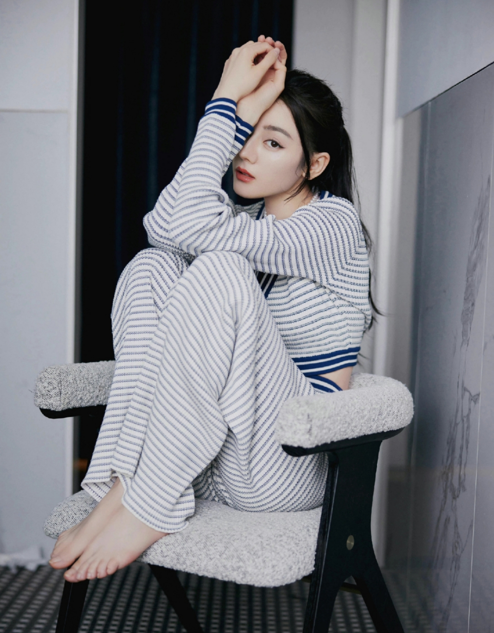 迪丽热巴好性感的脚丫,女神身体部位太诱人了!#2024我想说