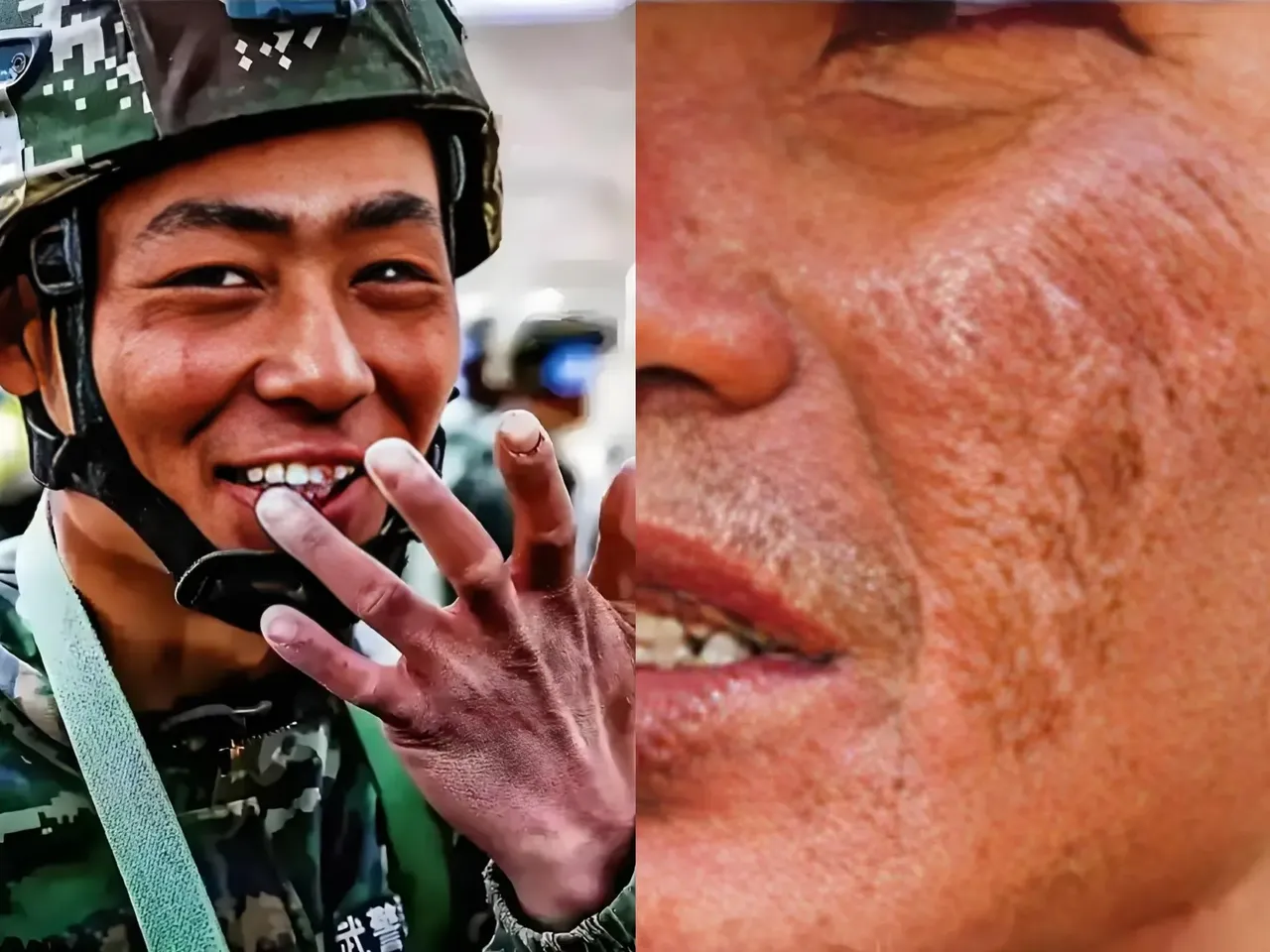 边防官兵的手边防战士被冻伤皮肤的图片高原边防战士打冰扛冰照片边疆