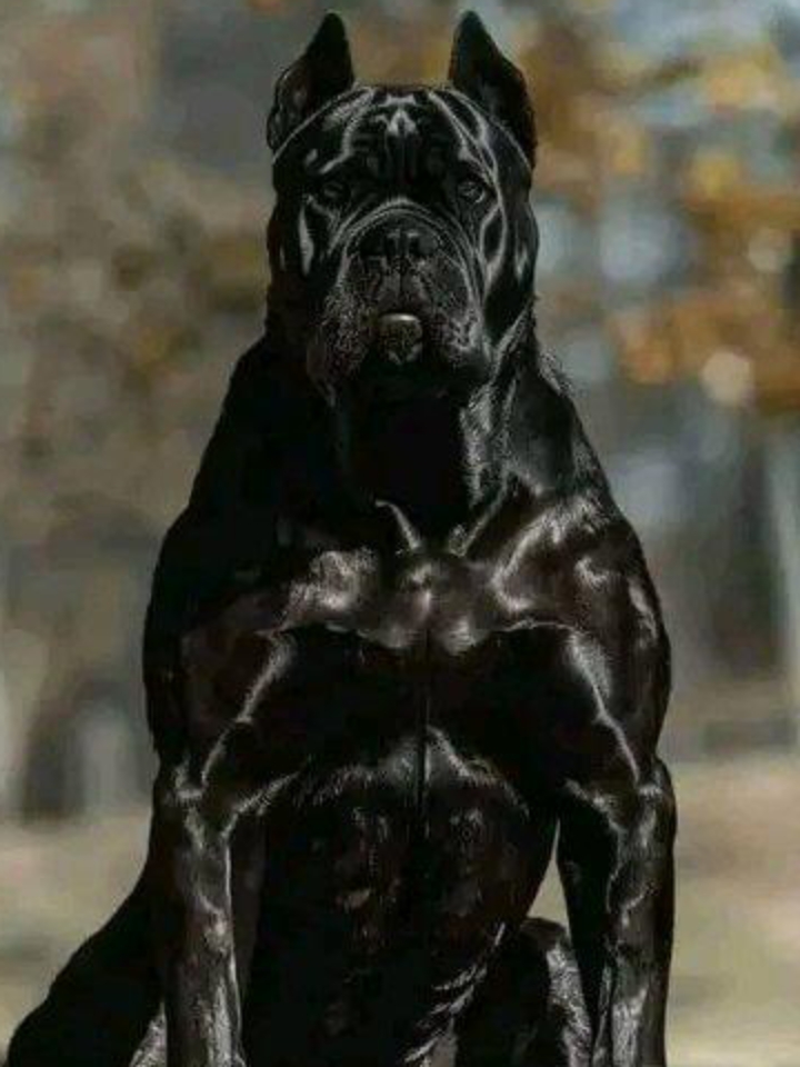 你看它肤色是纯黑的,模样看着也显老,健壮的身躯应该是公的,你们以后