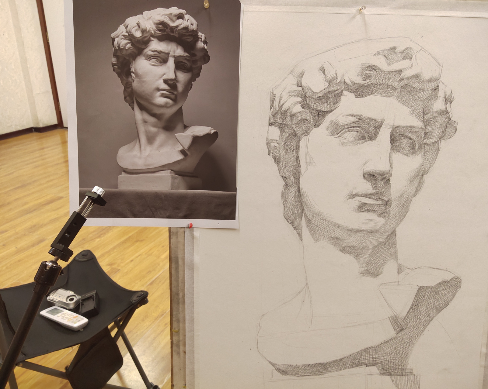 唐山成功轨迹美术素描大卫公益课堂回 顾: #美术生# #艺考# #素描