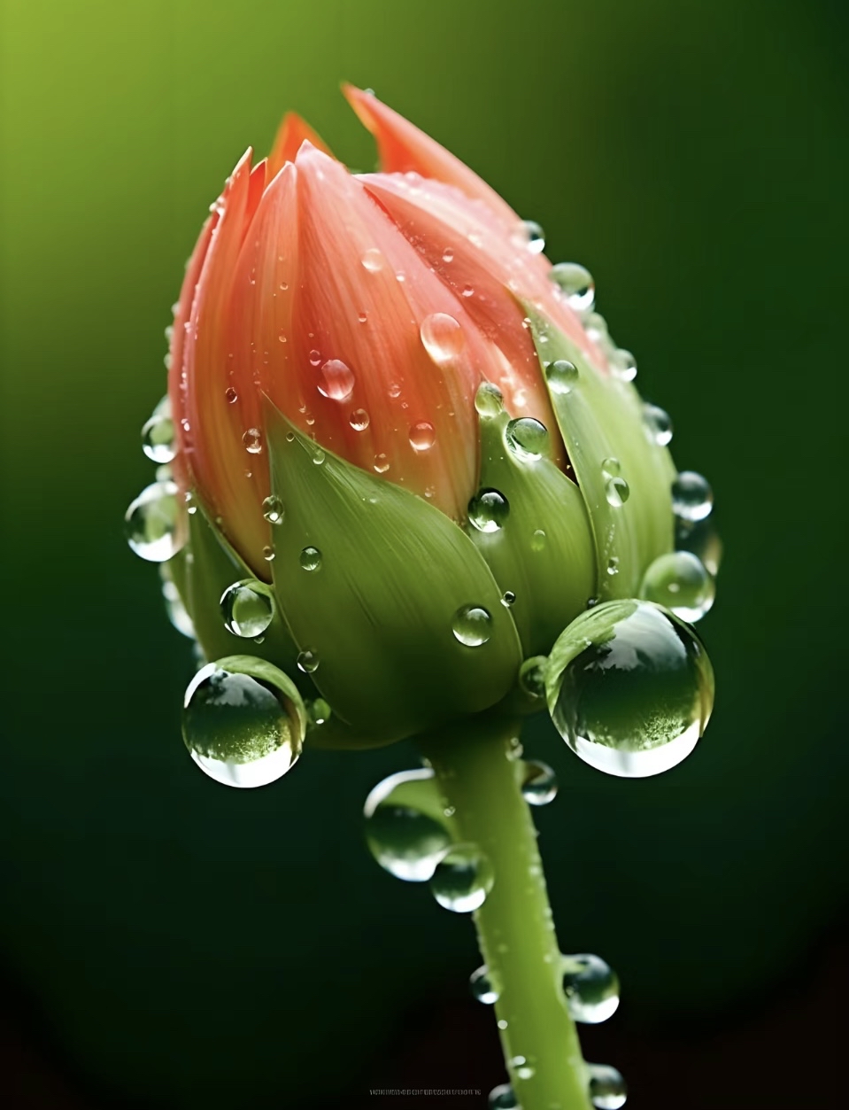 雨后露珠花草图片