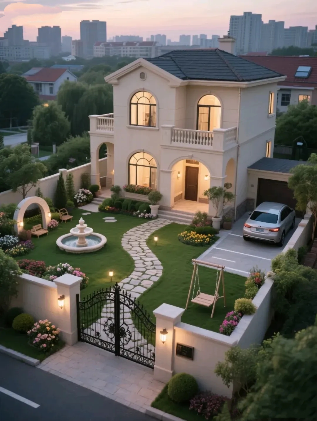 这样的别墅你喜欢吗偶遇这栋神仙别墅,阳光洒满露台的样子也太治愈了!