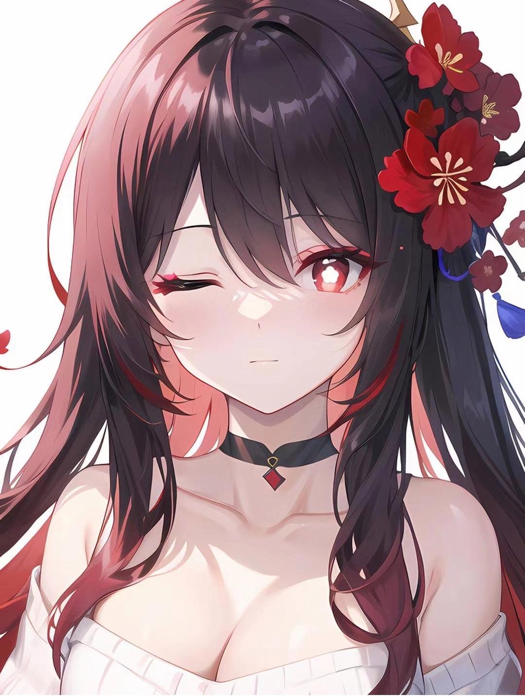 动漫美图# 原神角色胡桃