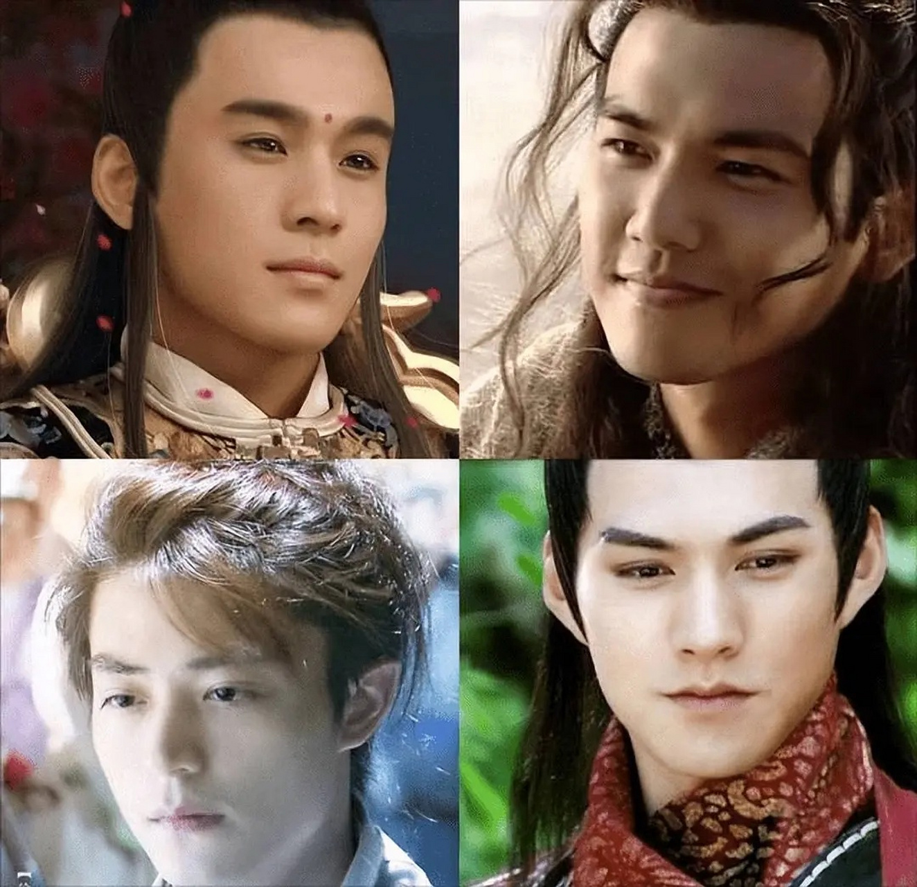 "天涯四美"乔振宇,钟汉良,霍建华,严屹宽,大家更能get到谁的颜值和