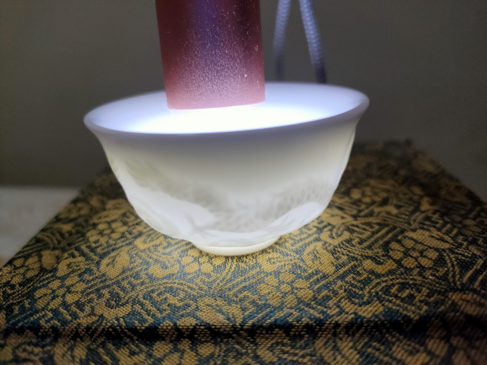 成化官窑蛋壳溥双龙纹戏珠小杯一件全品[色][色][色]