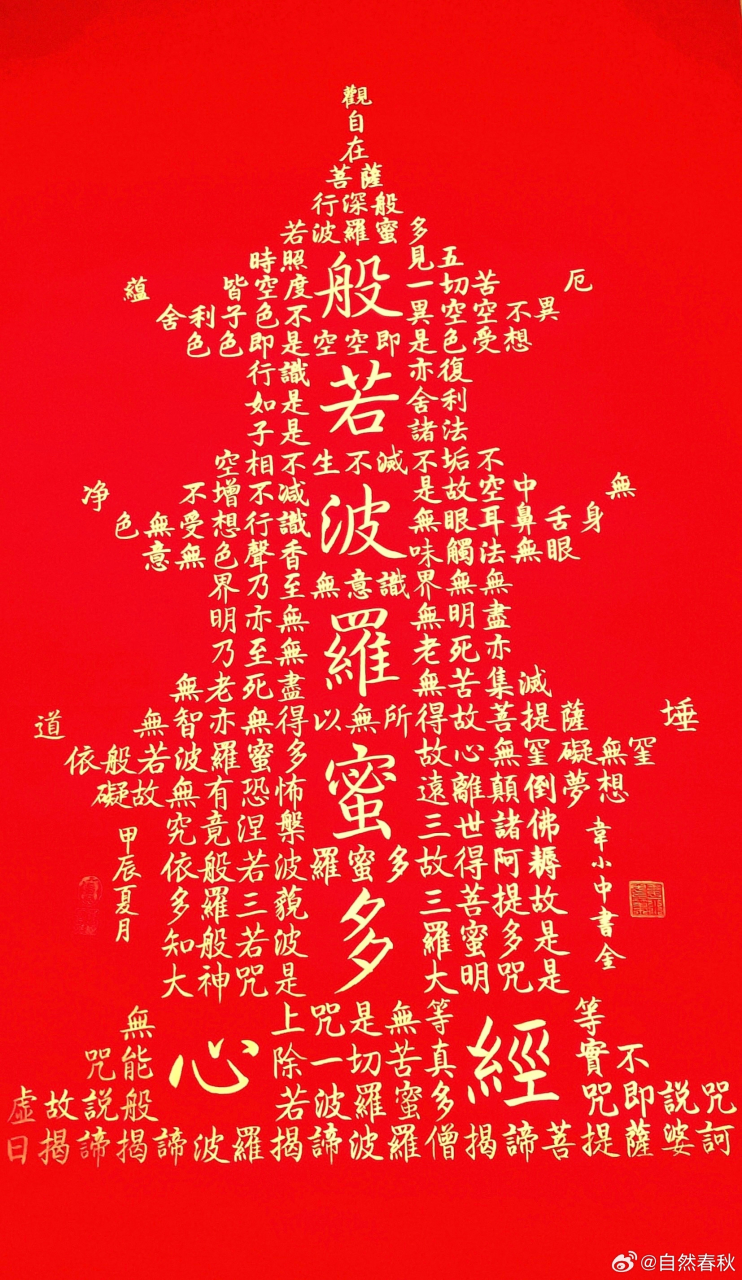 《般若波罗蜜多心经》   #韦小中行楷   书法作品欣赏!