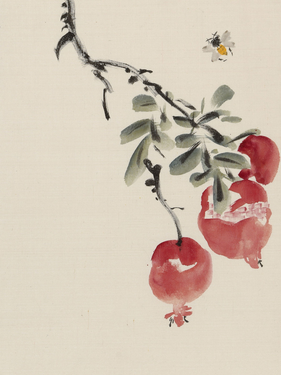 日暖风清.阴澍雨作品 绢本设色,60×30厘米 #私享艺术   推荐艺术家