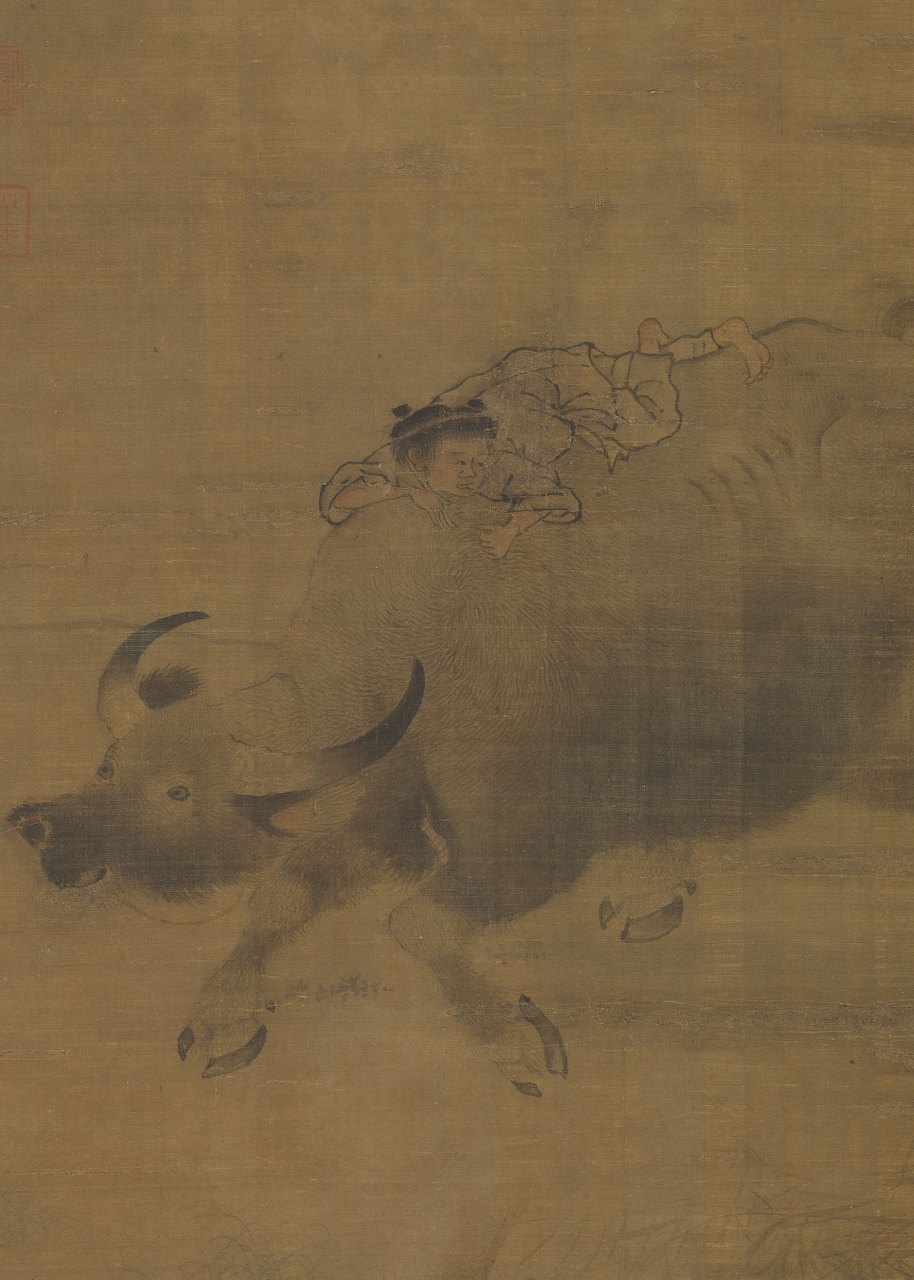 乳牛图.传宋代李唐绘.