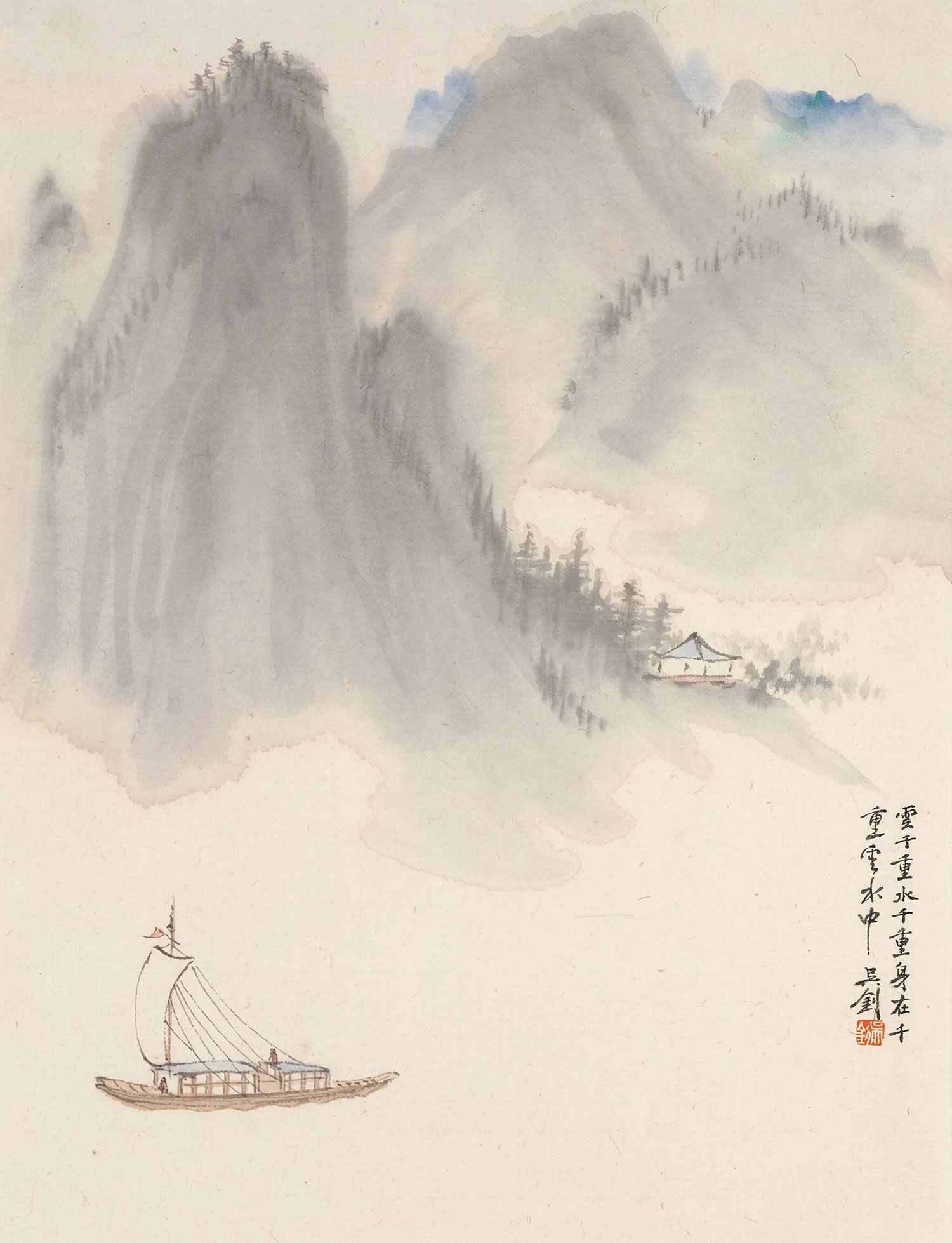 可观,可游,可居,山水画之美.配图:吴钊作品