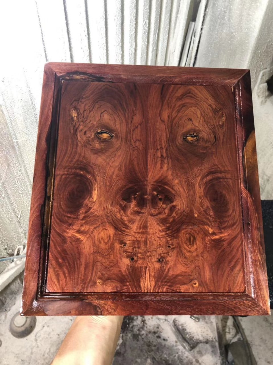 柬埔寨白酸枝鬼脸茶盘