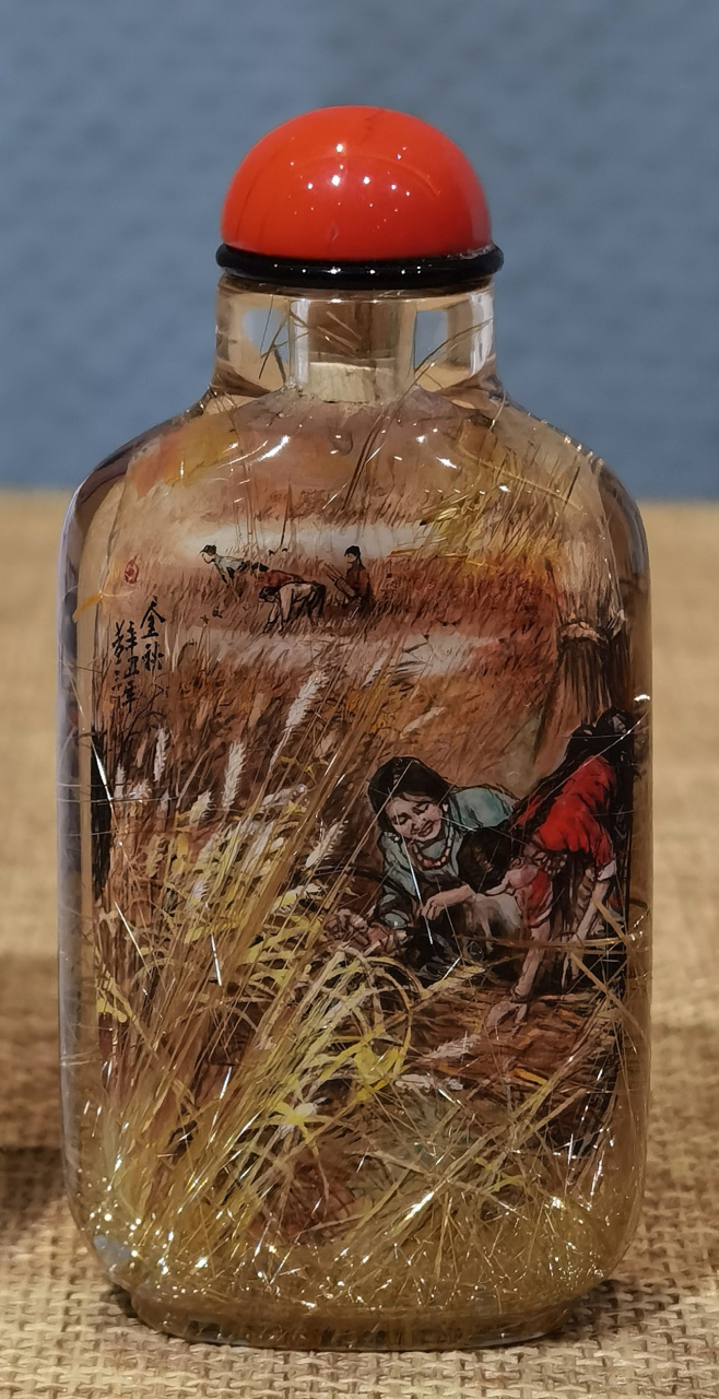 中国工艺美术大师黄三先生天人合一内画作品