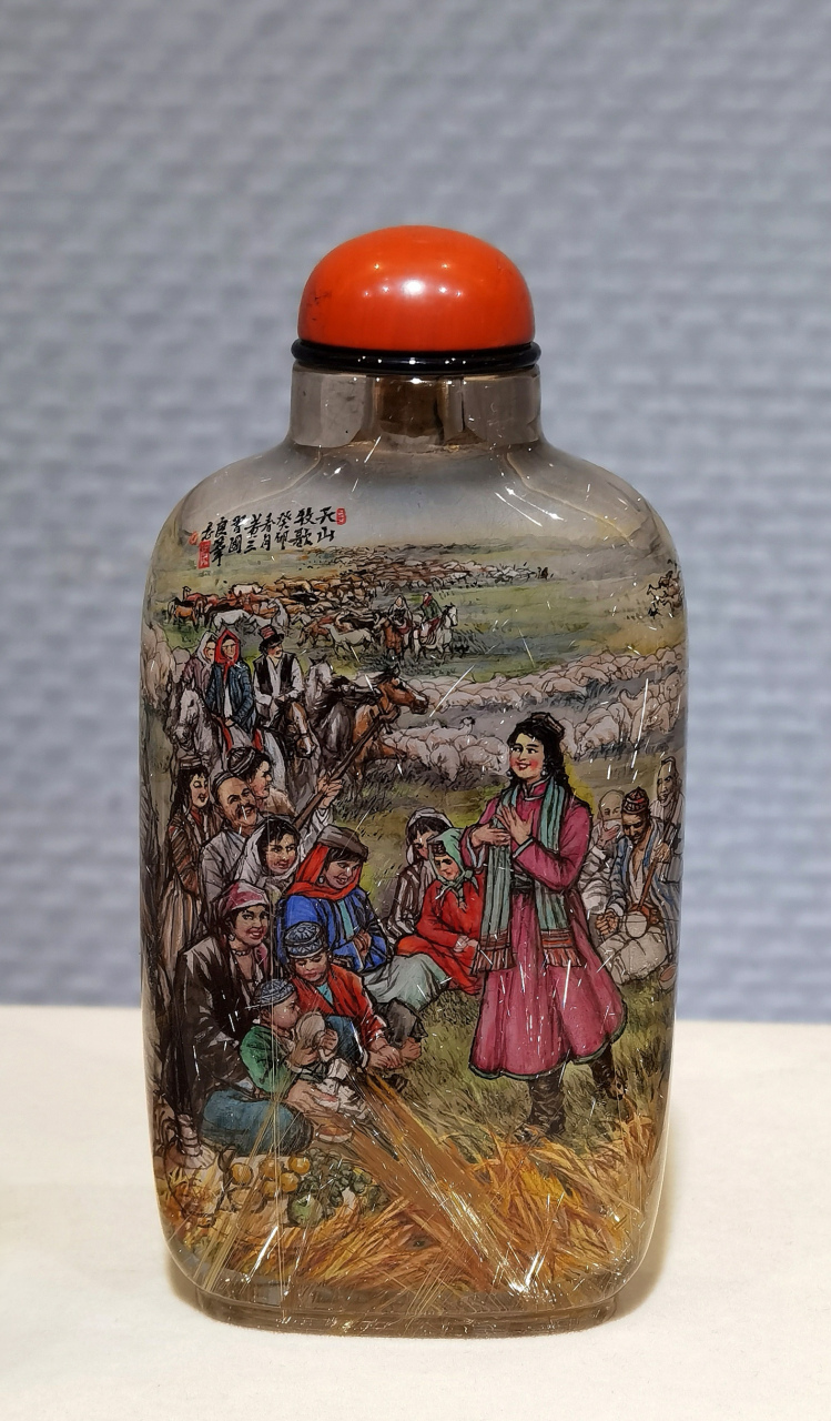 中国工艺美术大师黄三先生天人合一内画作品