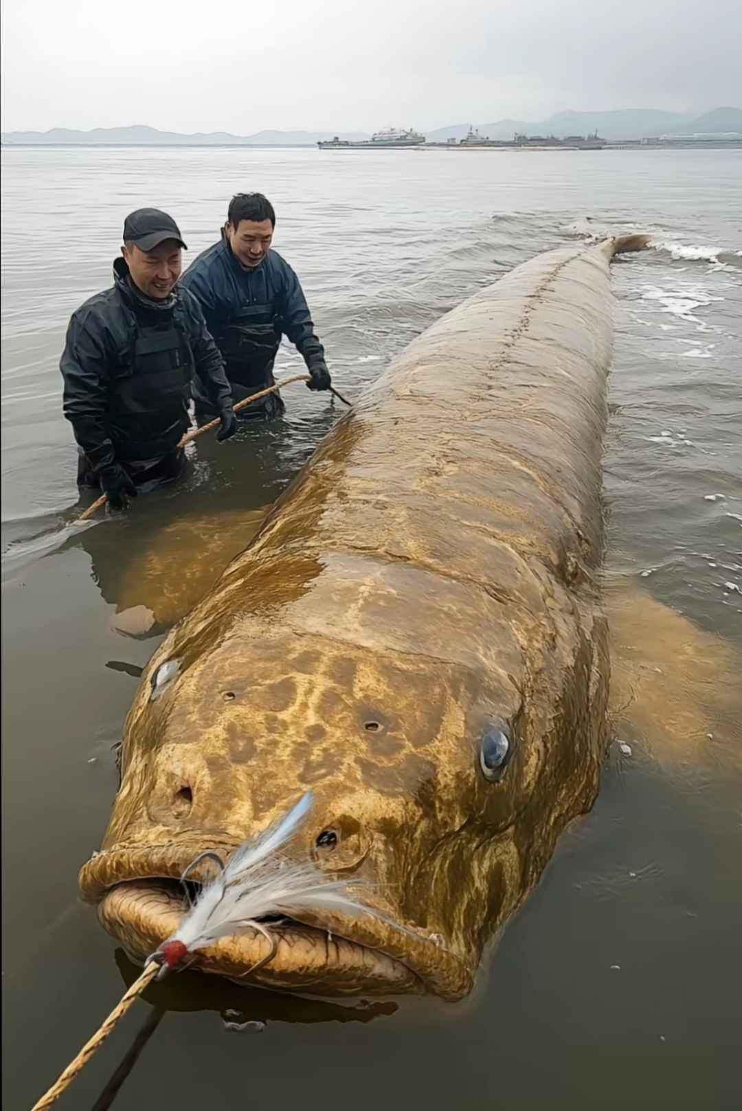 了职业钓手,刚刚看到朋友圈中有一位网友声称自己钓了一个几百斤大鱼