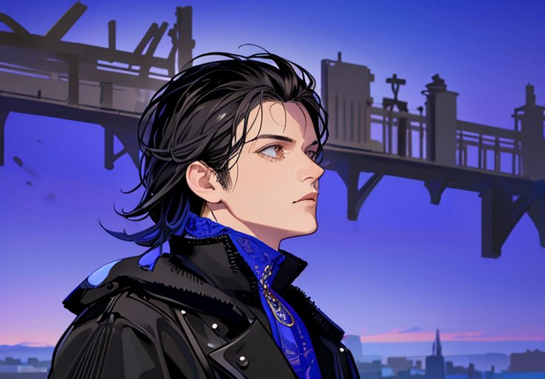 变身动漫角色# 在深邃的黑色皮衣之下,隐藏着怎样的灵魂?