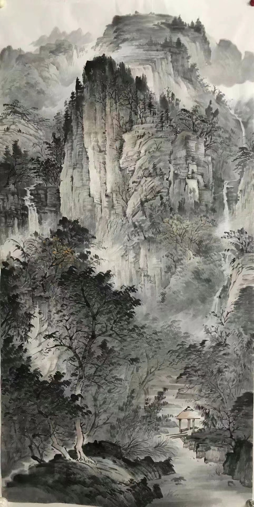 山清水秀,古木环绕,小桥流水人家,一幅宁静的山水画卷,让人心旷神怡.
