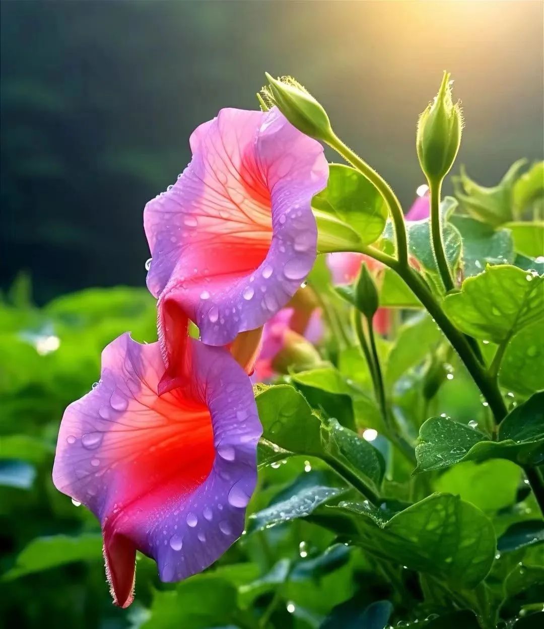 每朵花儿都仿佛精心雕刻的艺术品,长长的花蕊末端带着微妙的白色颗粒