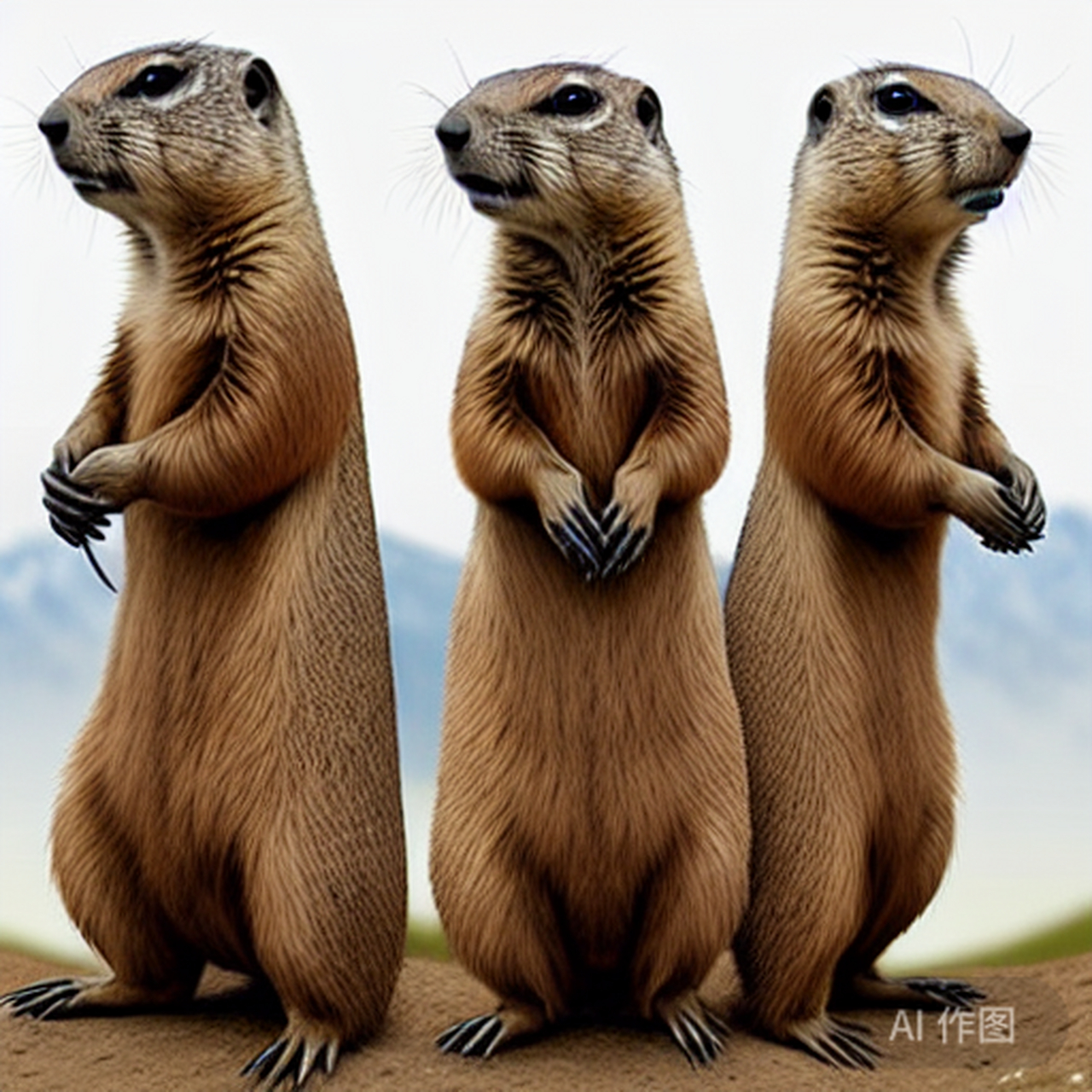 土拨鼠平均体重为4.5公斤,最大可成长至6.5公斤,身长约为56公分