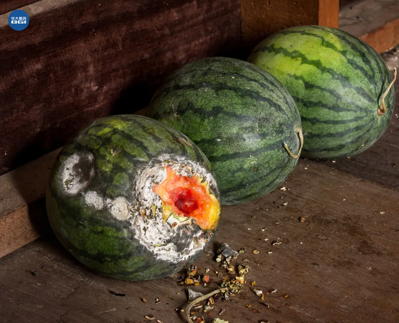 西瓜坏了,把坏的地方扔掉,其他的地方估计还能吃.