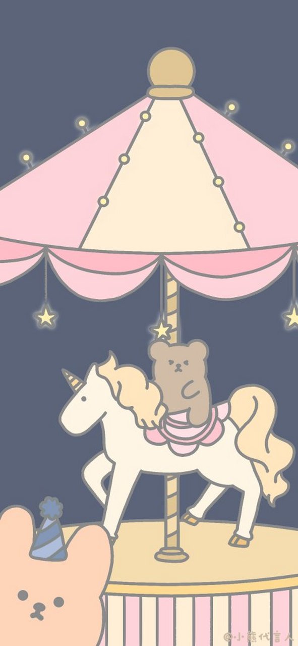 玩不了旋转木马,唉╯﹏╰好羡慕小熊啊!