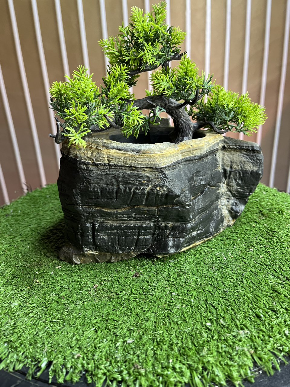 灵璧奇石花盆,古怪天然[色]种桩种花有韵味[期待]百度搜索  筝筝灵璧