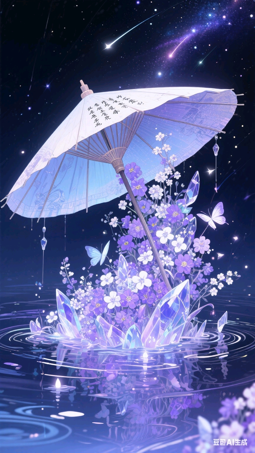 水晶和玻璃质感,繁杂的外观充满了神秘感,营造出古风且朦胧梦幻的氛围