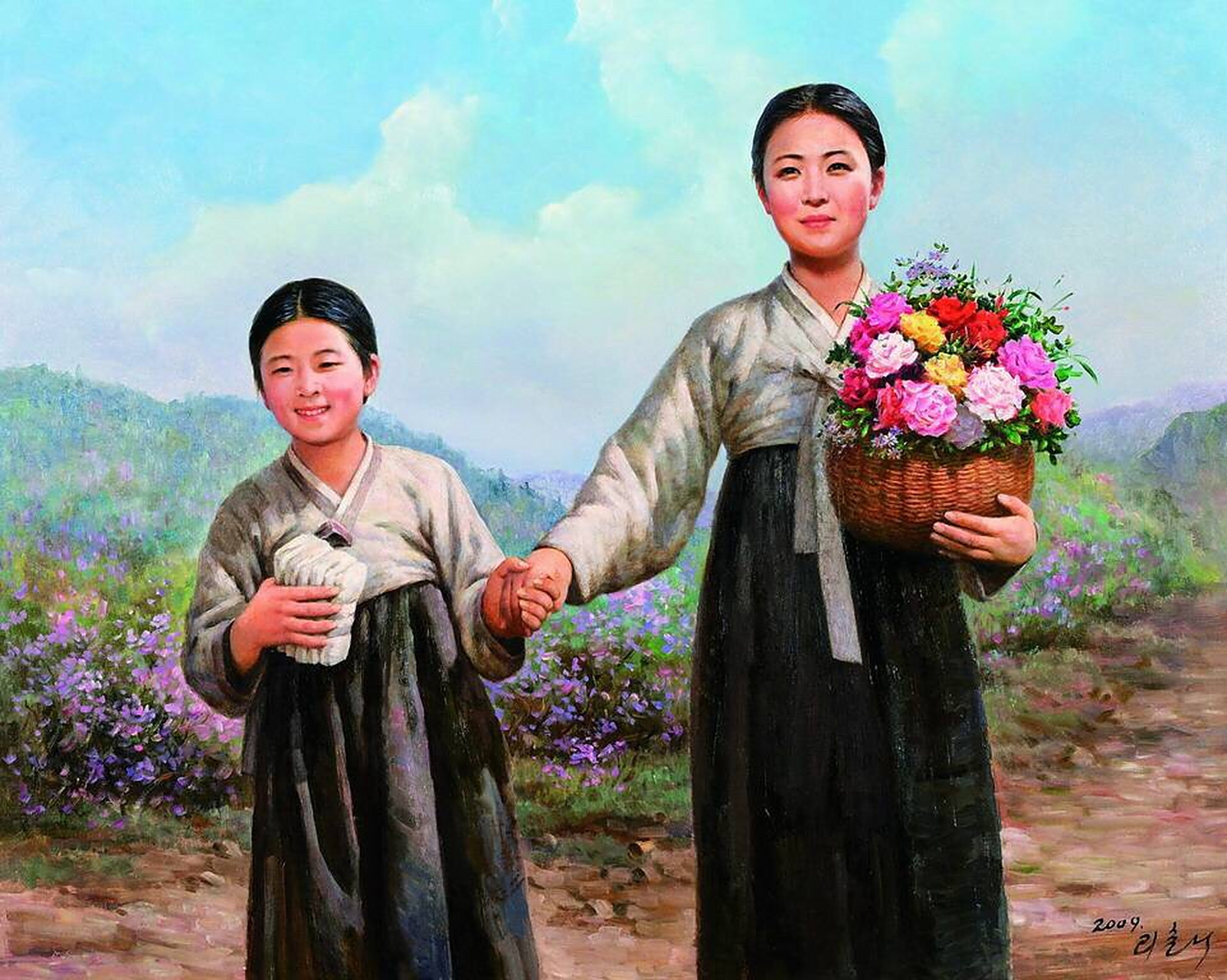 洪英姬,朝鲜电影《卖花姑娘》花妮的扮演者,1971年拍这部电影时她18岁