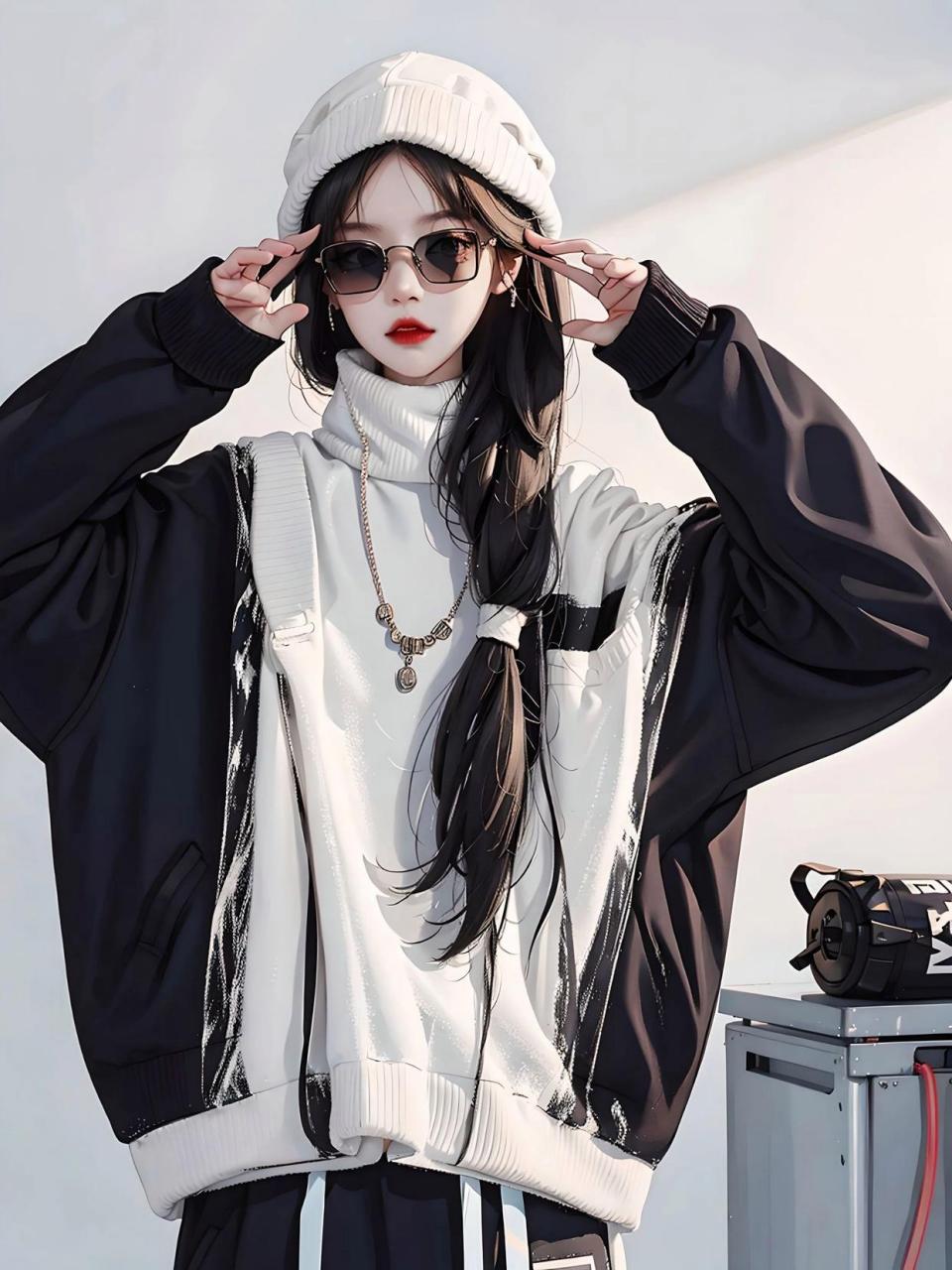 高清壁纸# 国风甜酷女孩壁纸