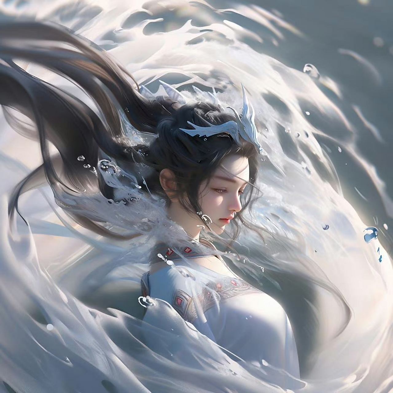 动漫头像和壁纸# 今日巧遇一幅古风女生头像,婉约间流露出的柔美与