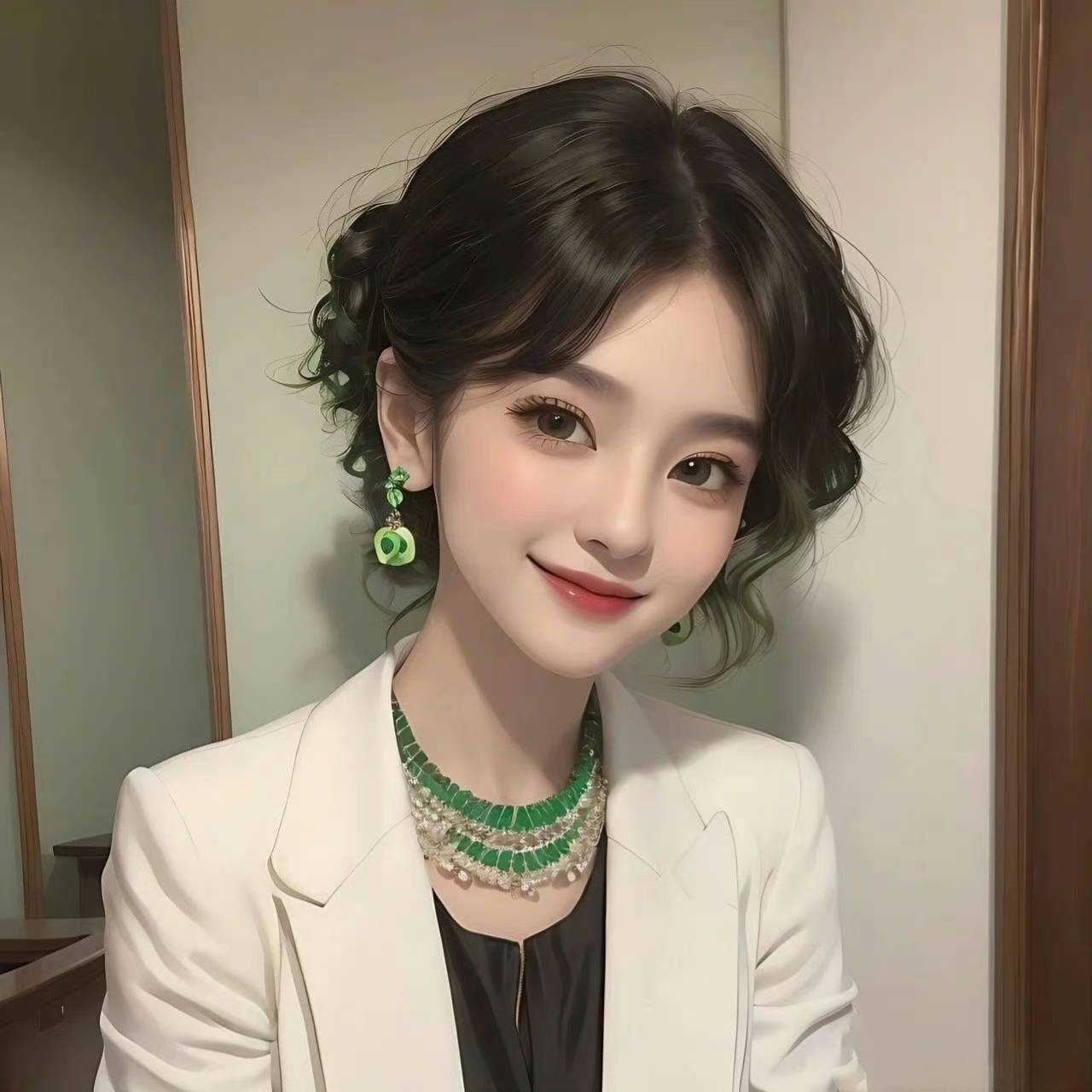 金秋图文动态创作节# #动漫头像和壁纸# 优雅气质短发女生专属头像