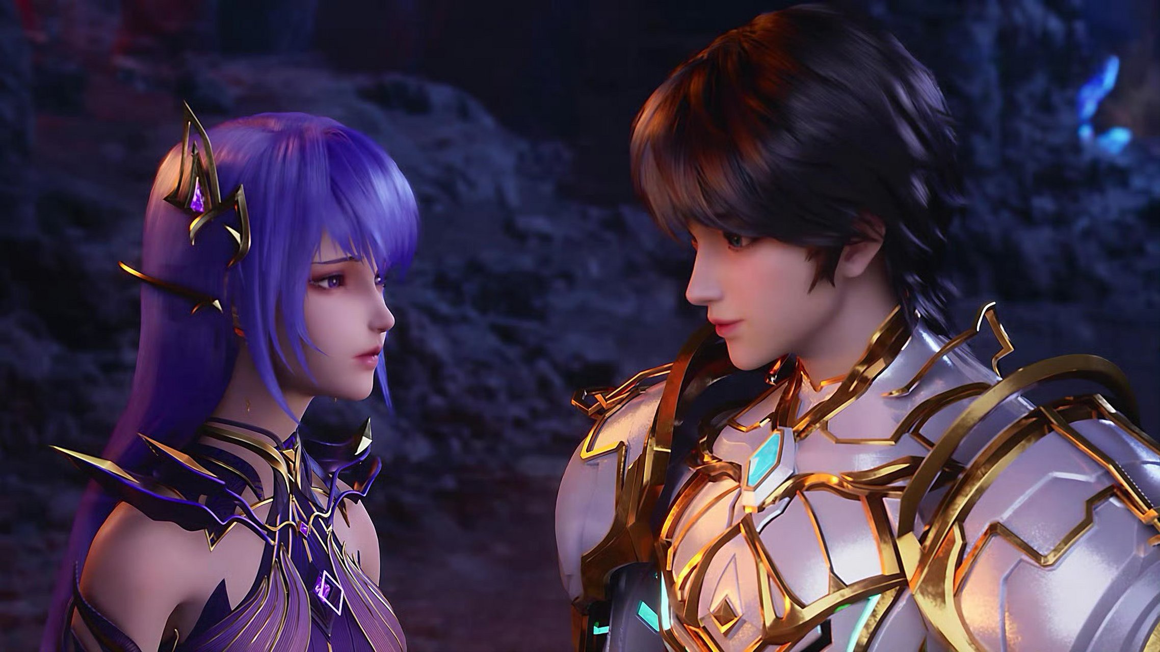 #斗罗大陆# #神印王座# 龙皓晨与圣采儿的甜蜜时刻,这对情侣太惹人喜