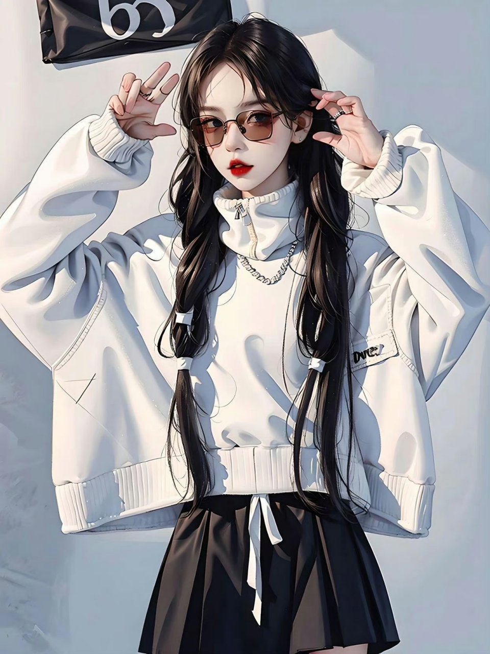 高清壁纸# 国风甜酷女孩壁纸