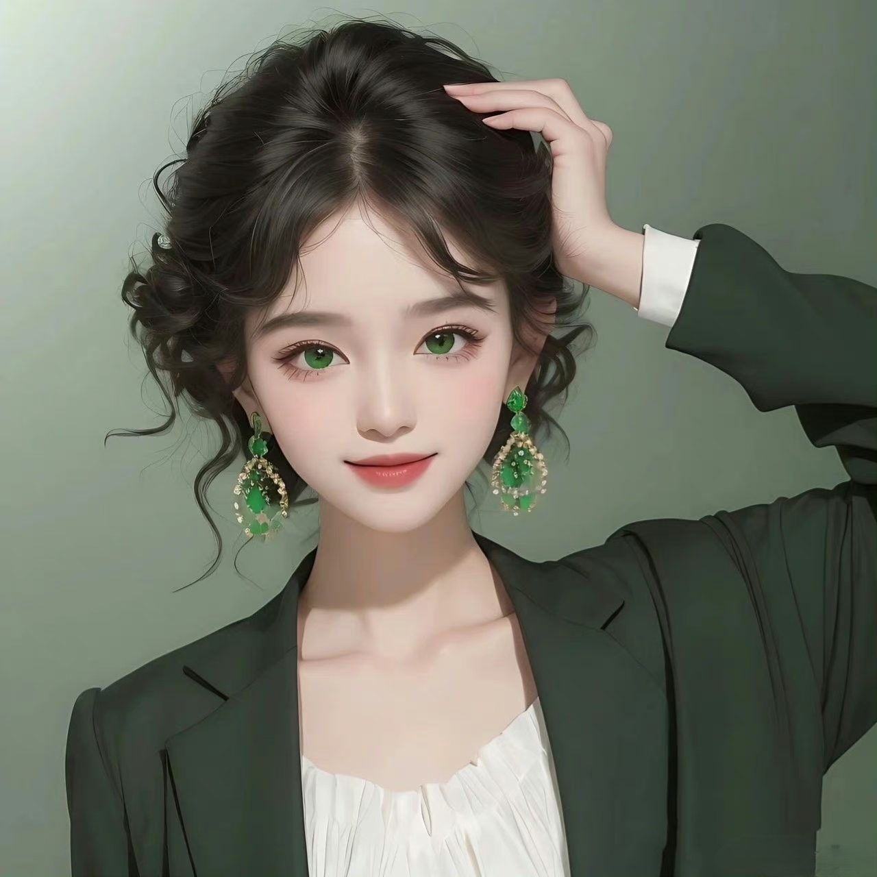 金秋图文动态创作节# #动漫头像和壁纸# 优雅气质短发女生专属头 
