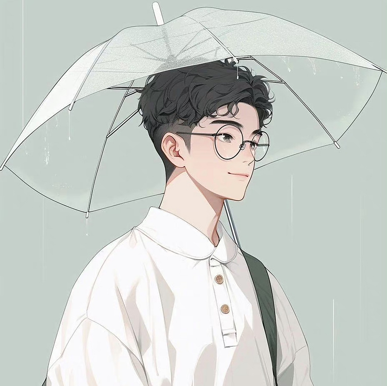 动漫头像和壁纸# 戴眼镜系列文静男生头像 67