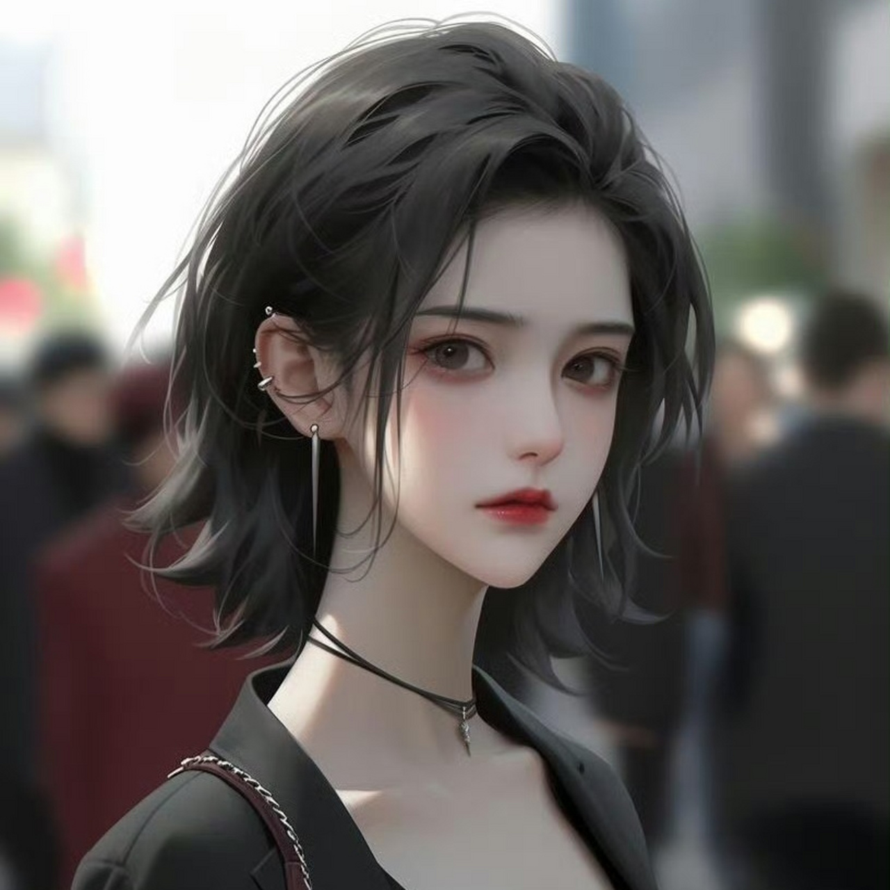 动漫头像和壁纸# 清冷气质短发女生头像